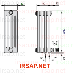 Радиатор IRSAP Tesi 51000/4 T26 CL 01